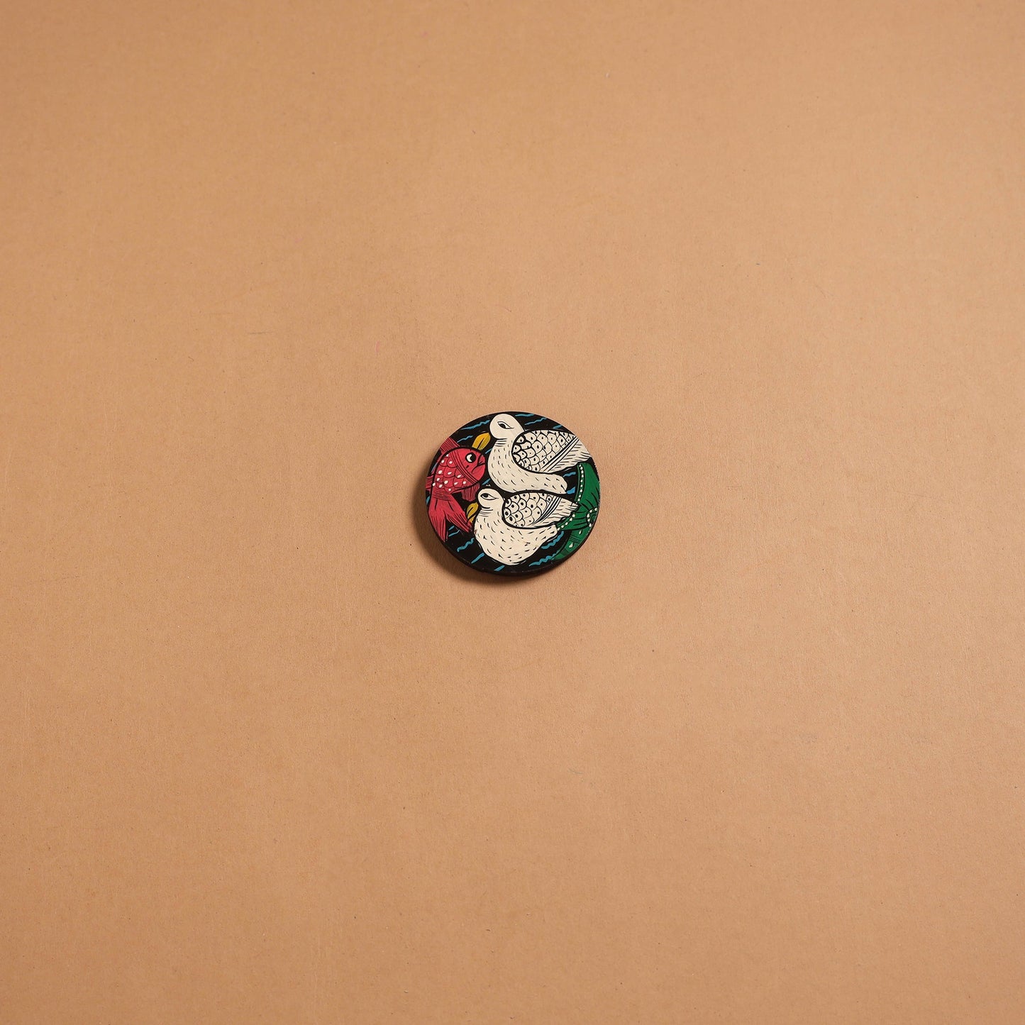 Patua handpainted wooden fridge magnet 114 - handcrafted