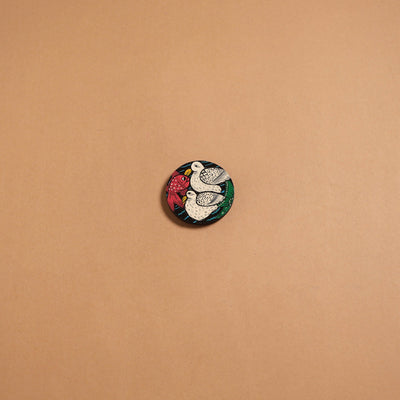 Patua handpainted wooden fridge magnet 114 - handcrafted