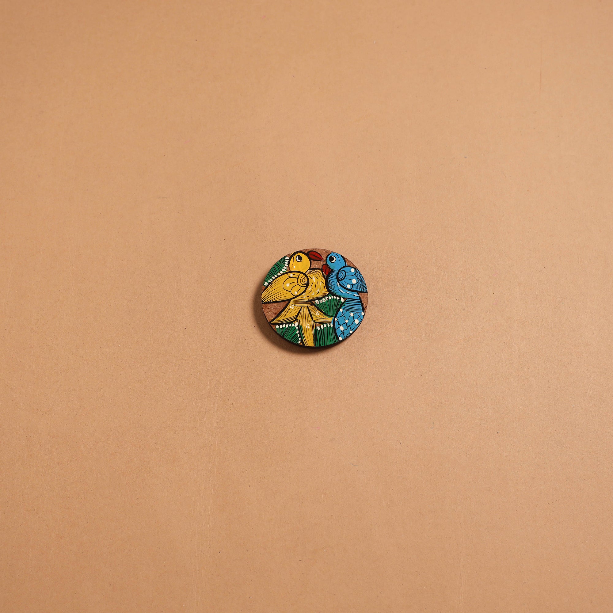 Patua handpainted wooden fridge magnet 118 - handcrafted