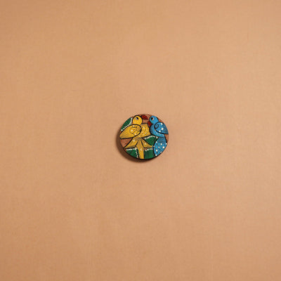 Patua handpainted wooden fridge magnet 118 - handcrafted