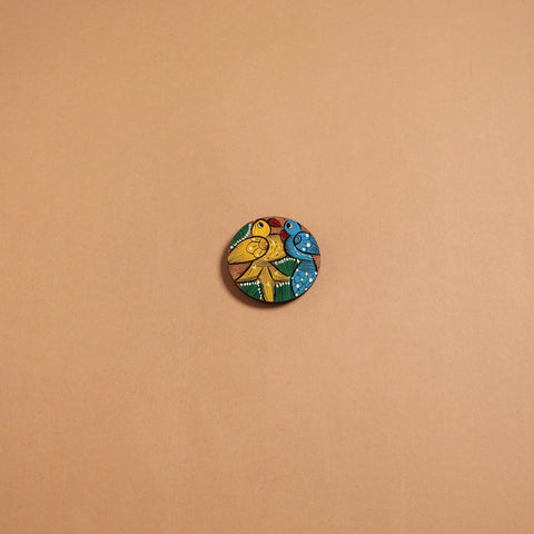 Patua handpainted wooden fridge magnet 118 - handcrafted