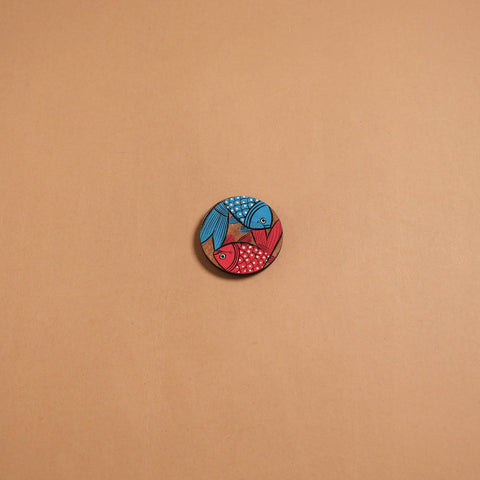 Patua handpainted wooden fridge magnet 119 - handcrafted