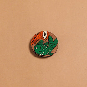 Patua handpainted wooden fridge magnet 120 - handcrafted