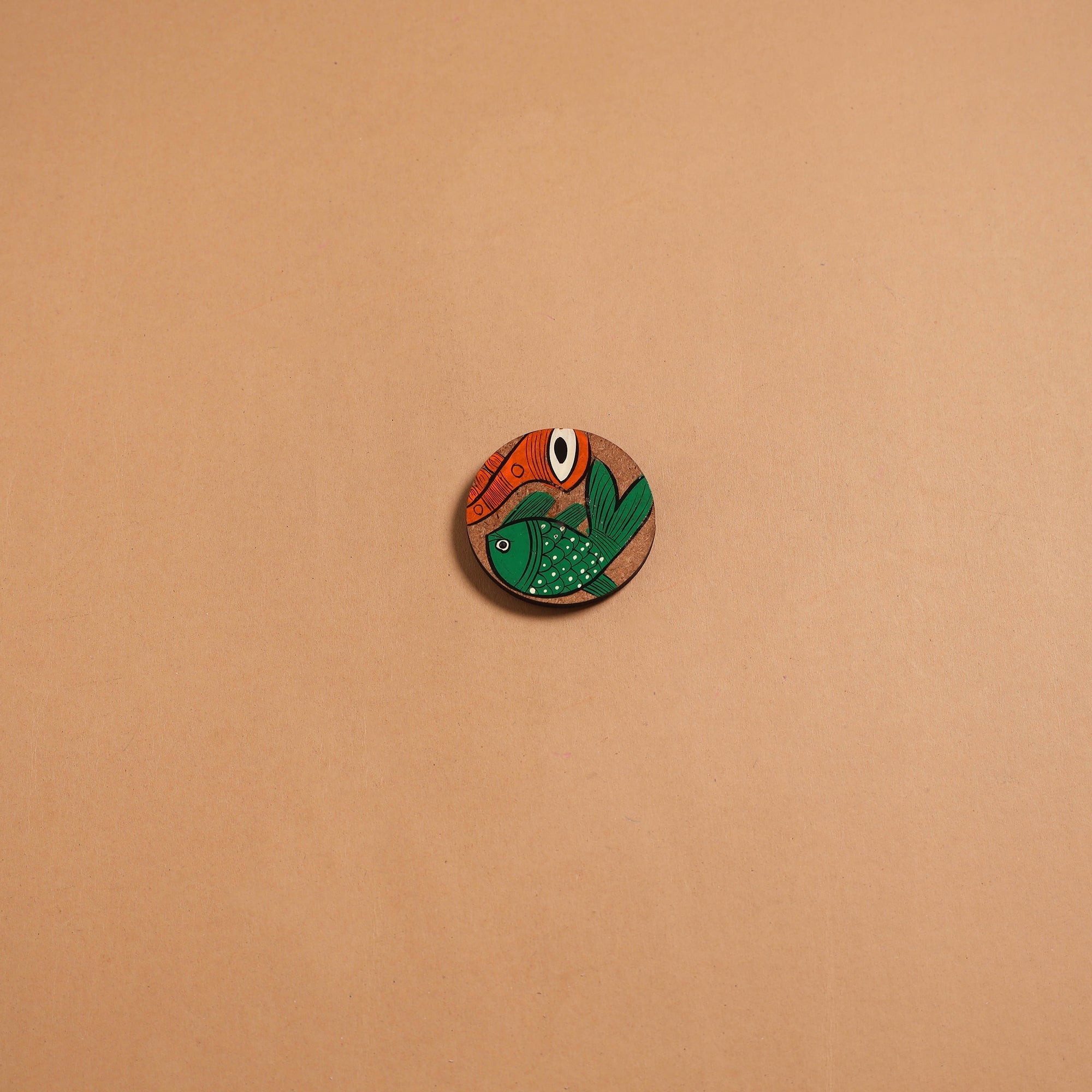 Patua handpainted wooden fridge magnet 120 - handcrafted