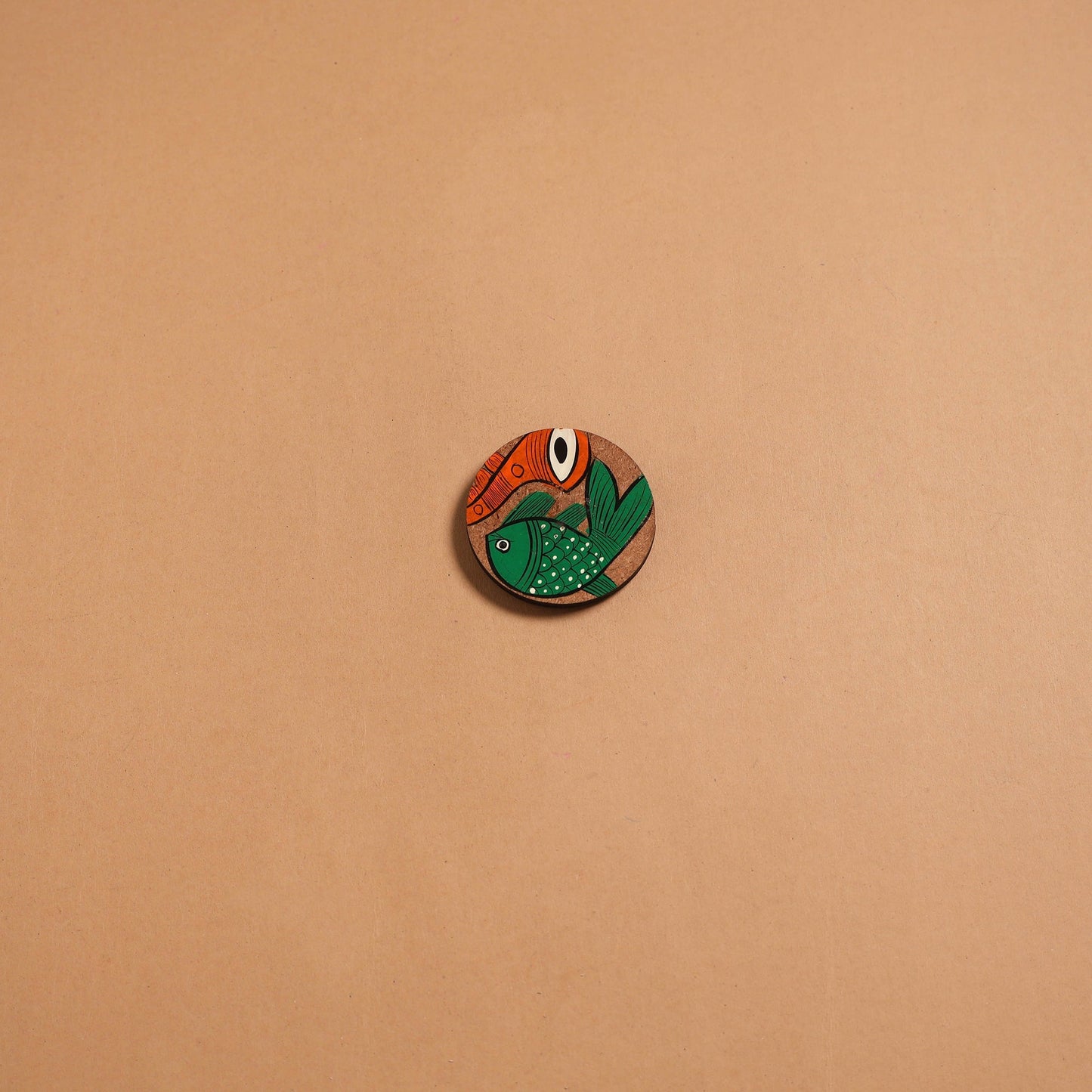 Patua handpainted wooden fridge magnet 120 - handcrafted