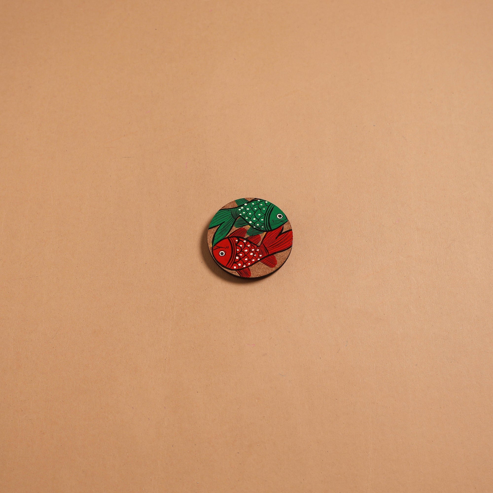 Patua handpainted wooden fridge magnet 121 - handcrafted