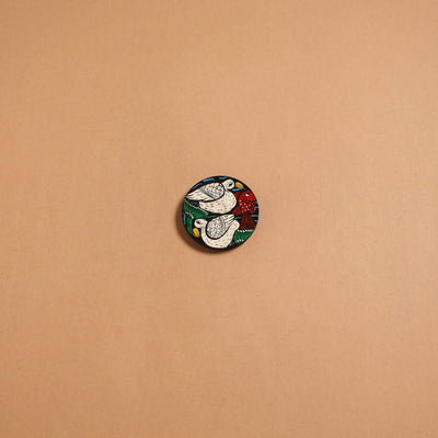 Patua handpainted wooden fridge magnet 124 - handcrafted