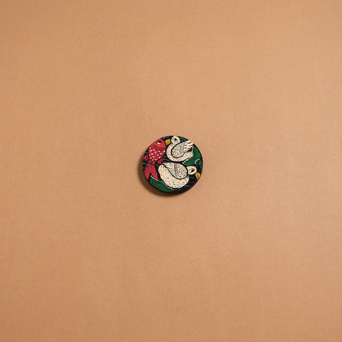 Patua handpainted wooden fridge magnet 125 - handcrafted