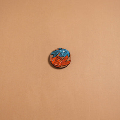 Patua handpainted wooden fridge magnet 126 - handcrafted