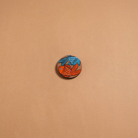 Patua handpainted wooden fridge magnet 126 - handcrafted