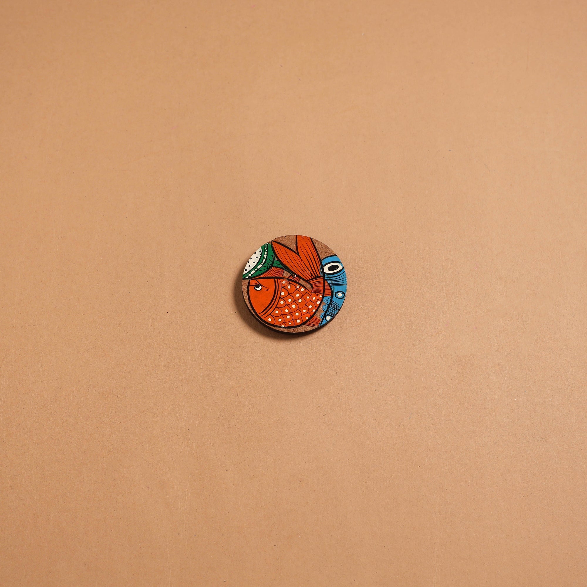 Patua handpainted wooden fridge magnet 128 - handcrafted