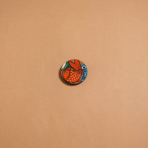 Patua handpainted wooden fridge magnet 128 - handcrafted