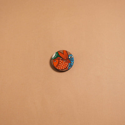 Patua handpainted wooden fridge magnet 128 - handcrafted