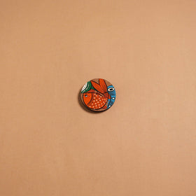 Patua handpainted wooden fridge magnet 128 - handcrafted