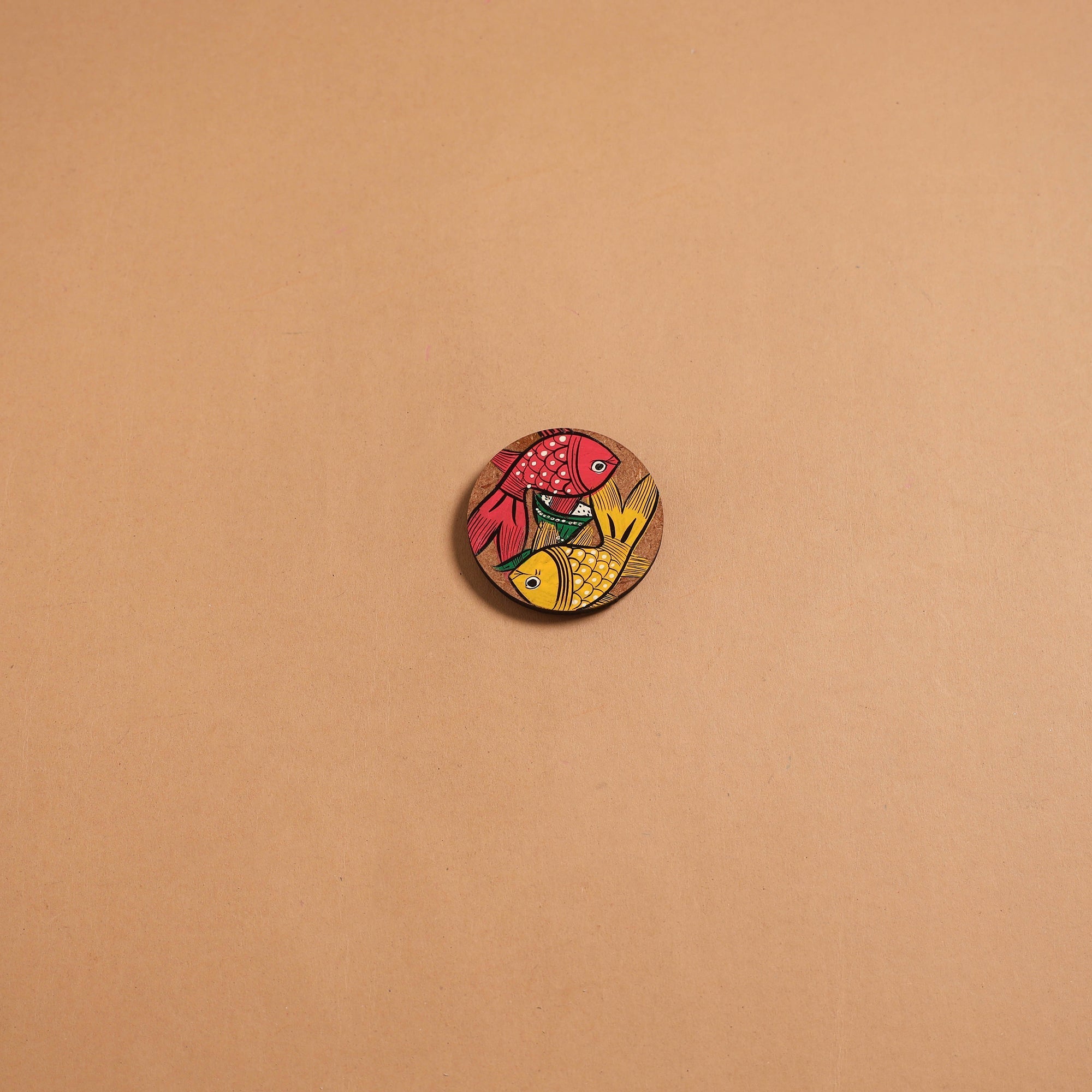 Patua handpainted wooden fridge magnet 129 - handcrafted