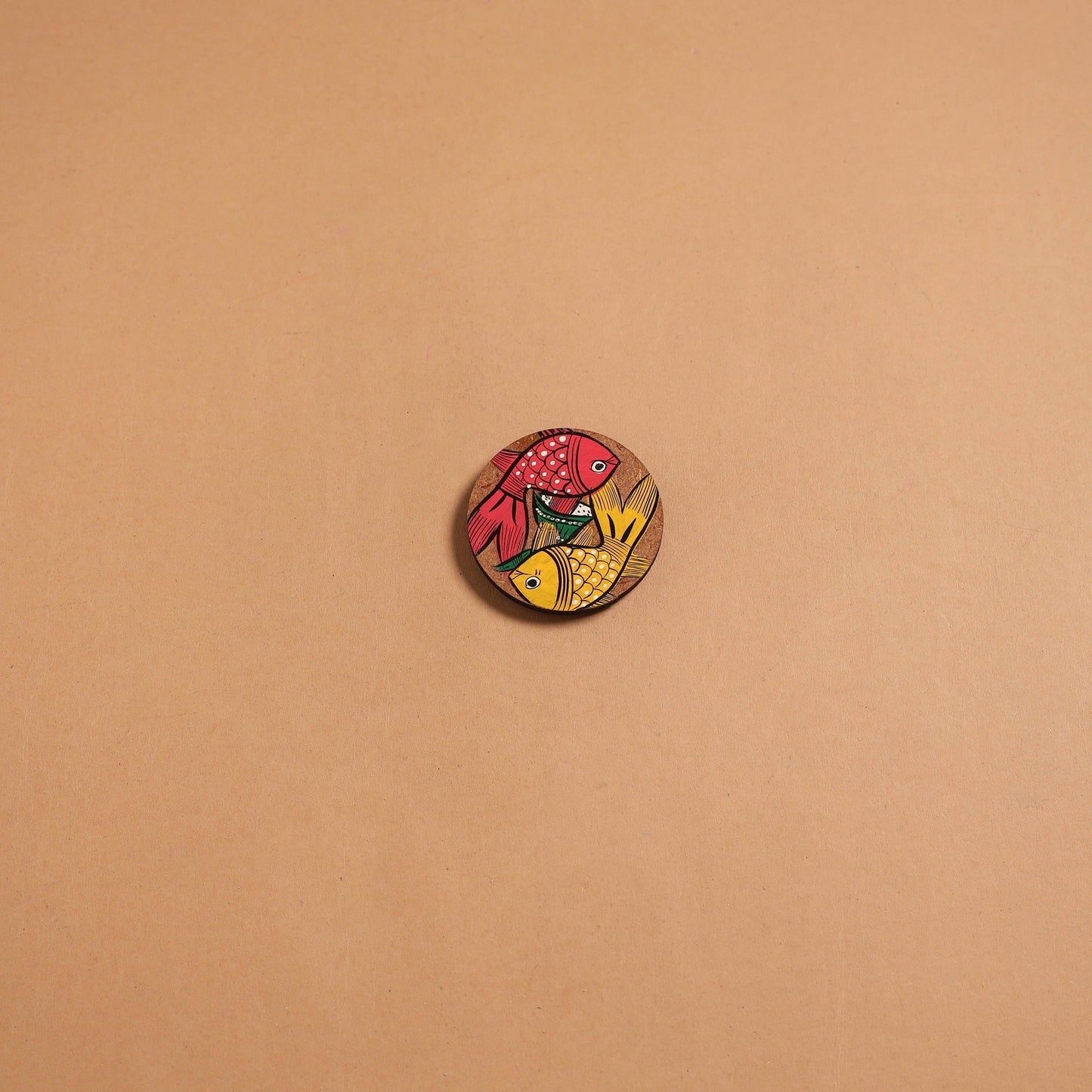 Patua handpainted wooden fridge magnet 129 - handcrafted