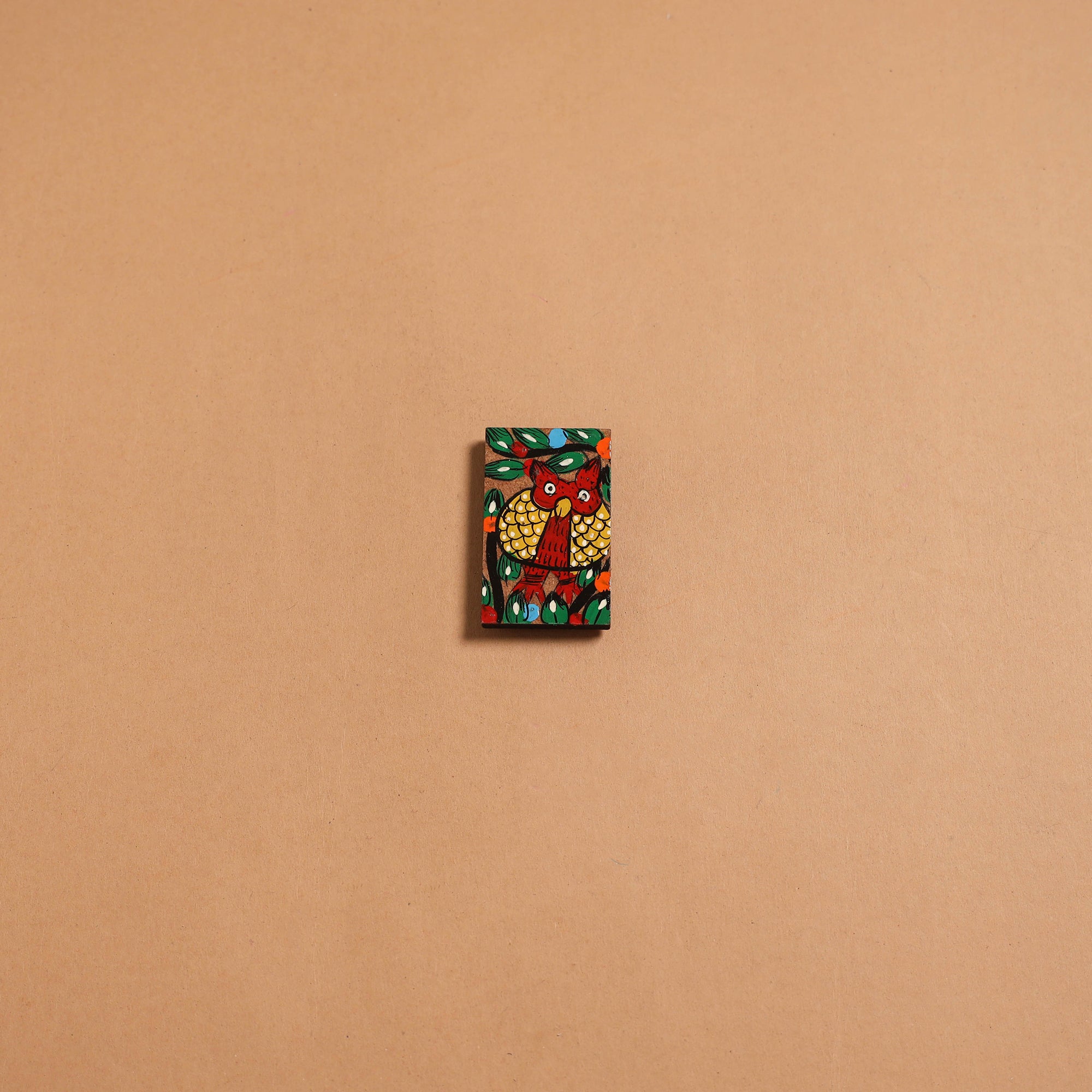 Patua handpainted wooden fridge magnet 130 - handcrafted