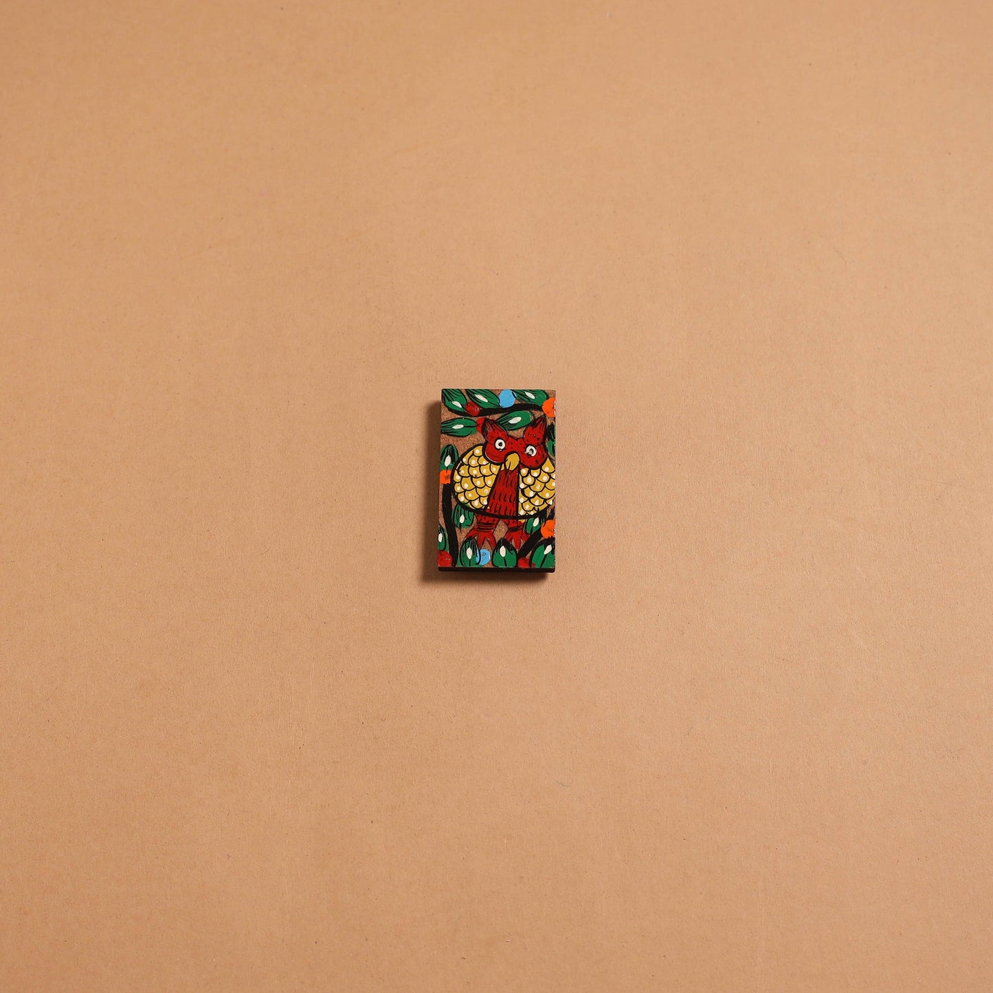 Patua handpainted wooden fridge magnet 130 - handcrafted