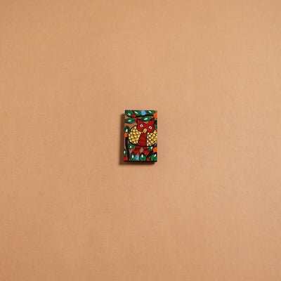 Patua handpainted wooden fridge magnet 130 - handcrafted