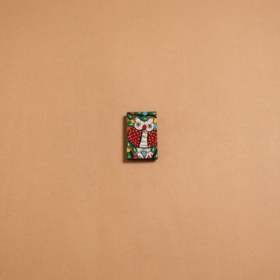 Patua handpainted wooden fridge magnet 131 - handcrafted