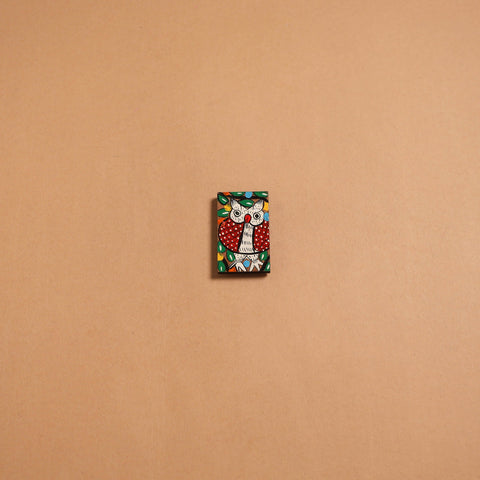 Patua handpainted wooden fridge magnet 131 - handcrafted