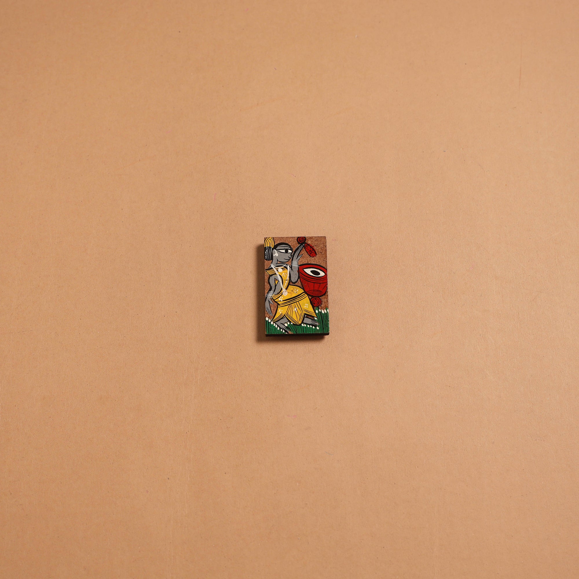 Patua handpainted wooden fridge magnet 132 - handcrafted