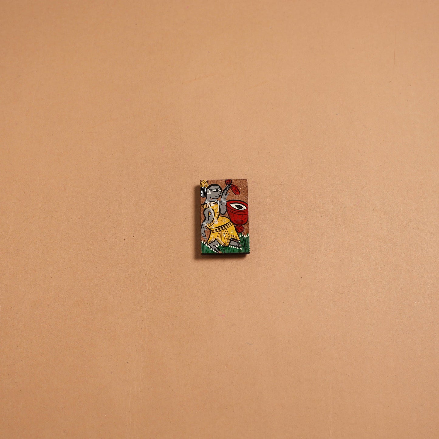 Patua handpainted wooden fridge magnet 132 - handcrafted