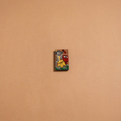 Patua handpainted wooden fridge magnet 132 - handcrafted