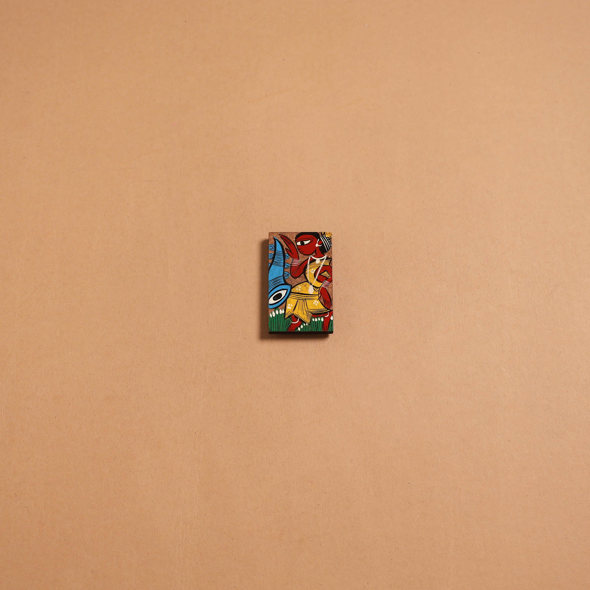 Patua handpainted wooden fridge magnet 133 - handcrafted