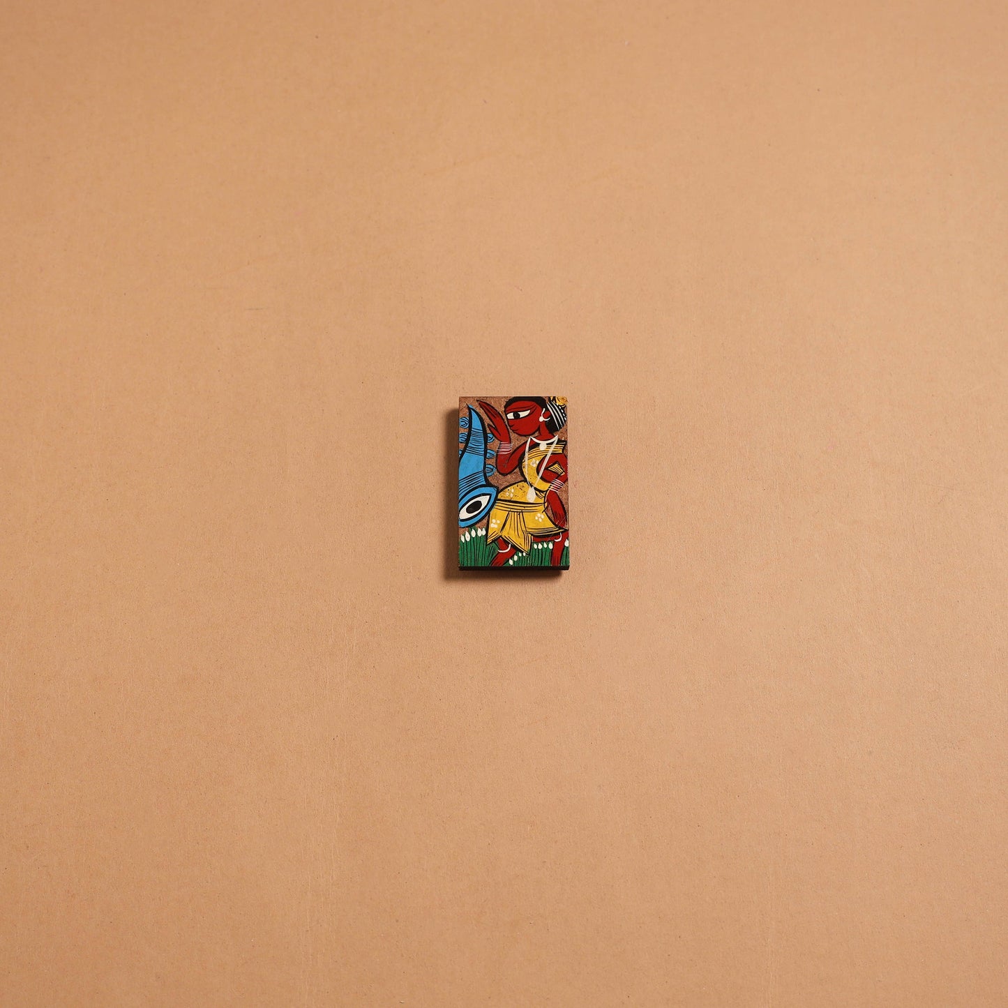 Patua handpainted wooden fridge magnet 133 - handcrafted