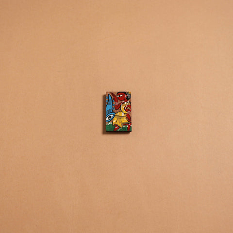 Patua handpainted wooden fridge magnet 133 - handcrafted