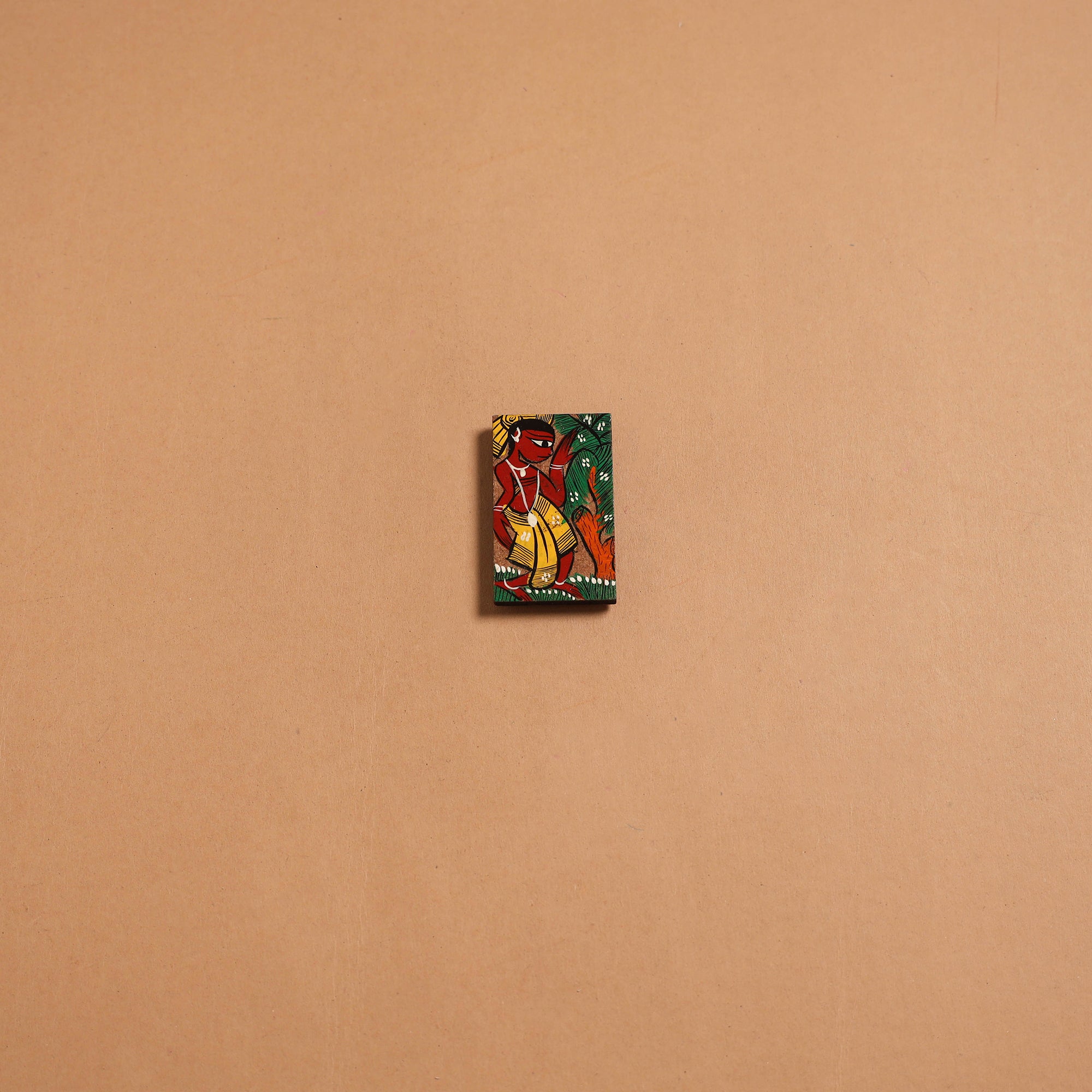 Patua handpainted wooden fridge magnet 135 - handcrafted