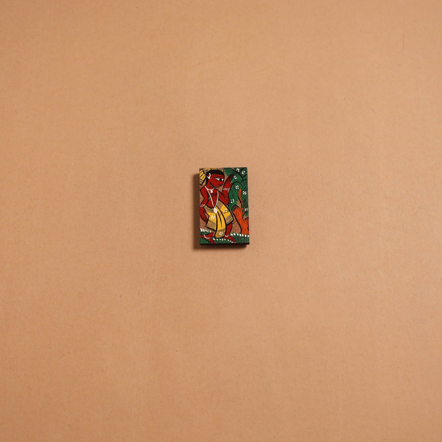 Patua handpainted wooden fridge magnet 135 - handcrafted