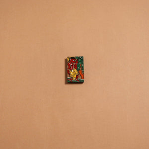 Patua handpainted wooden fridge magnet 135 - handcrafted