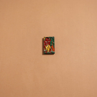 Patua handpainted wooden fridge magnet 135 - handcrafted