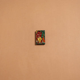 Patua handpainted wooden fridge magnet 135 - handcrafted