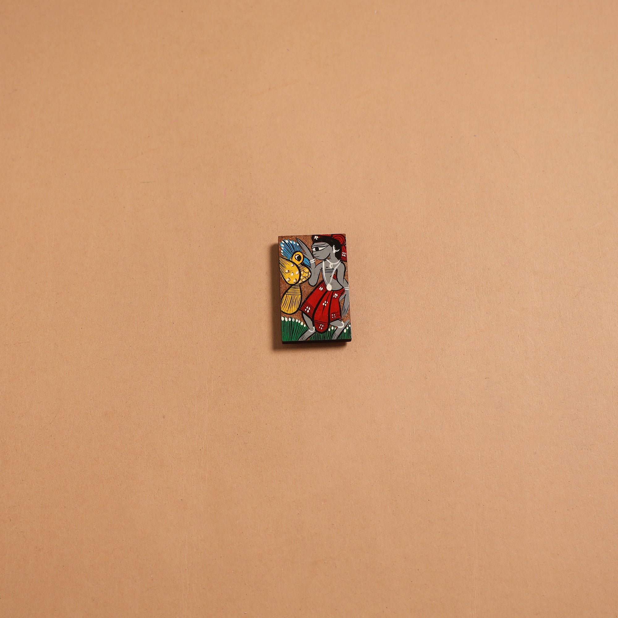 Patua handpainted wooden fridge magnet 136 - handcrafted