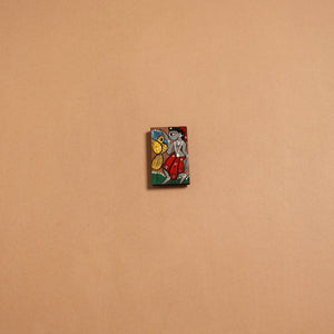 Patua handpainted wooden fridge magnet 136 - handcrafted