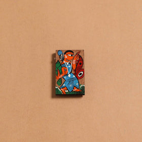 Patua handpainted wooden fridge magnet 139 - handcrafted