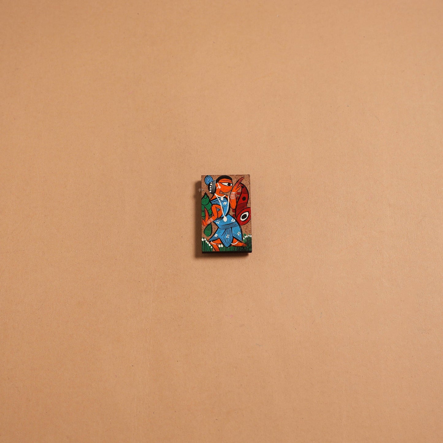 Patua handpainted wooden fridge magnet 139 - handcrafted