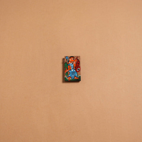 Patua handpainted wooden fridge magnet 139 - handcrafted