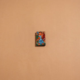 Patua handpainted wooden fridge magnet 139 - handcrafted