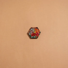 Patua handpainted wooden fridge magnet 140 - handcrafted