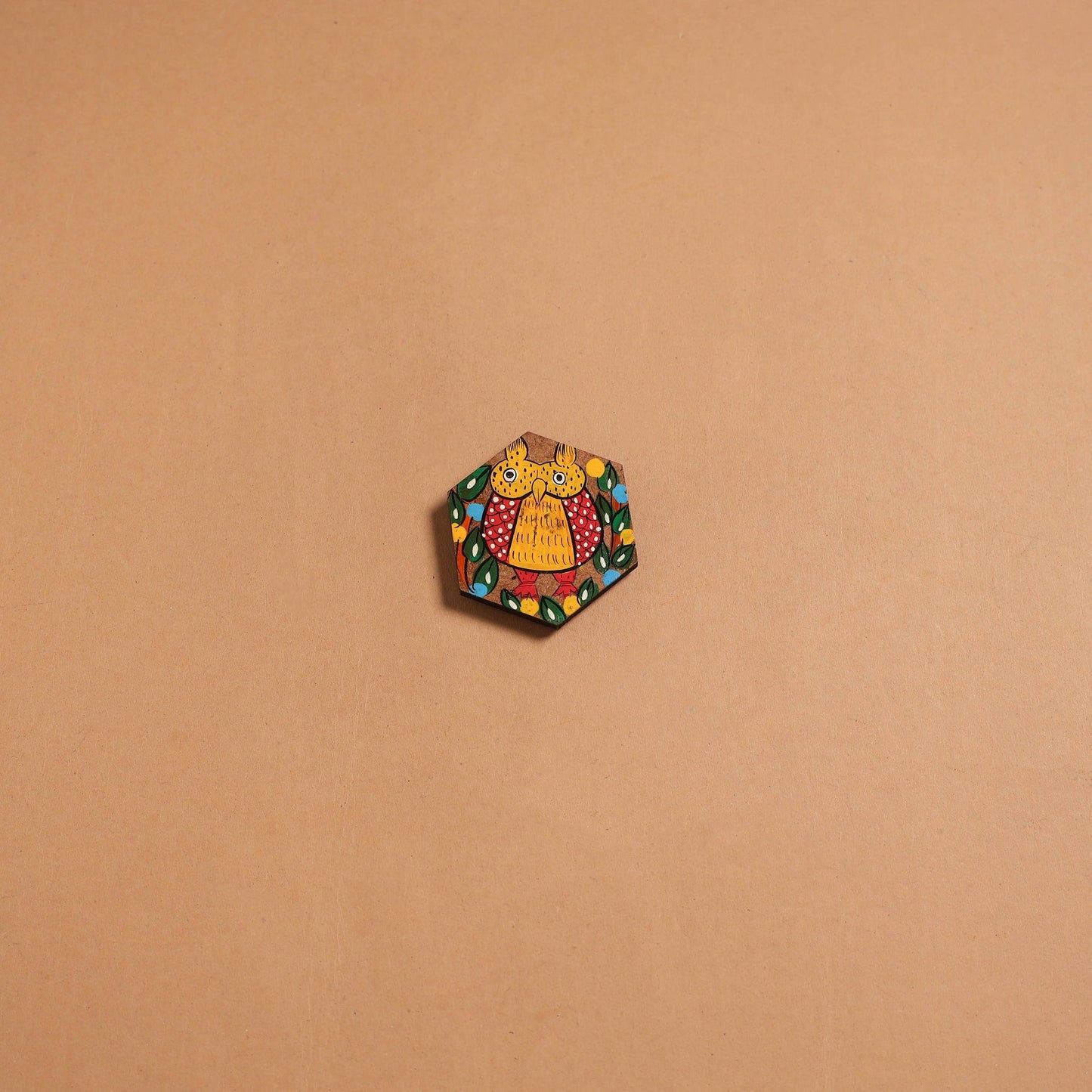 Patua handpainted wooden fridge magnet 141 - handcrafted