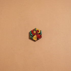 Patua handpainted wooden fridge magnet 142 - handcrafted