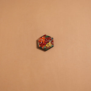 Patua handpainted wooden fridge magnet 143 - handcrafted