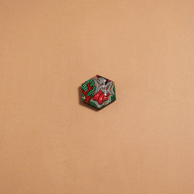 Patua handpainted wooden fridge magnet 144 - handcrafted