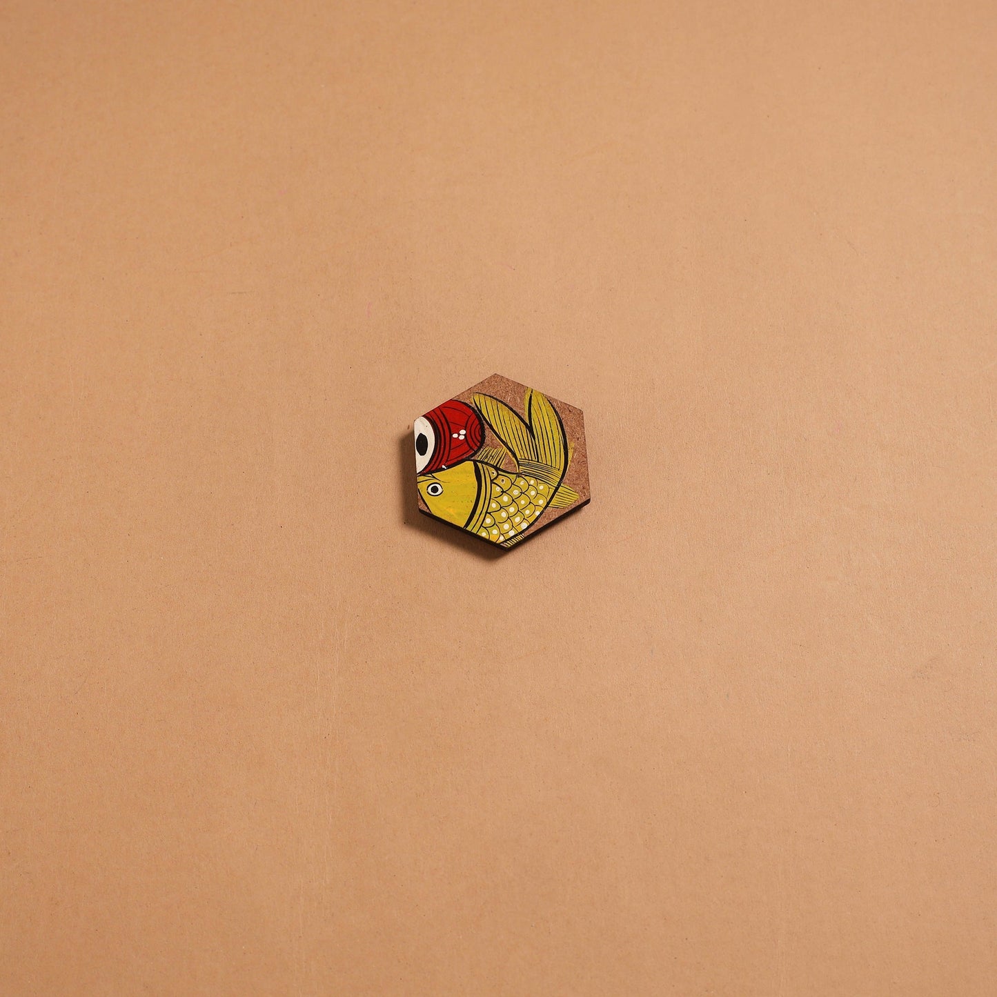 Patua handpainted wooden fridge magnet 146 - handcrafted