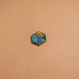 Patua handpainted wooden fridge magnet 147 - handcrafted