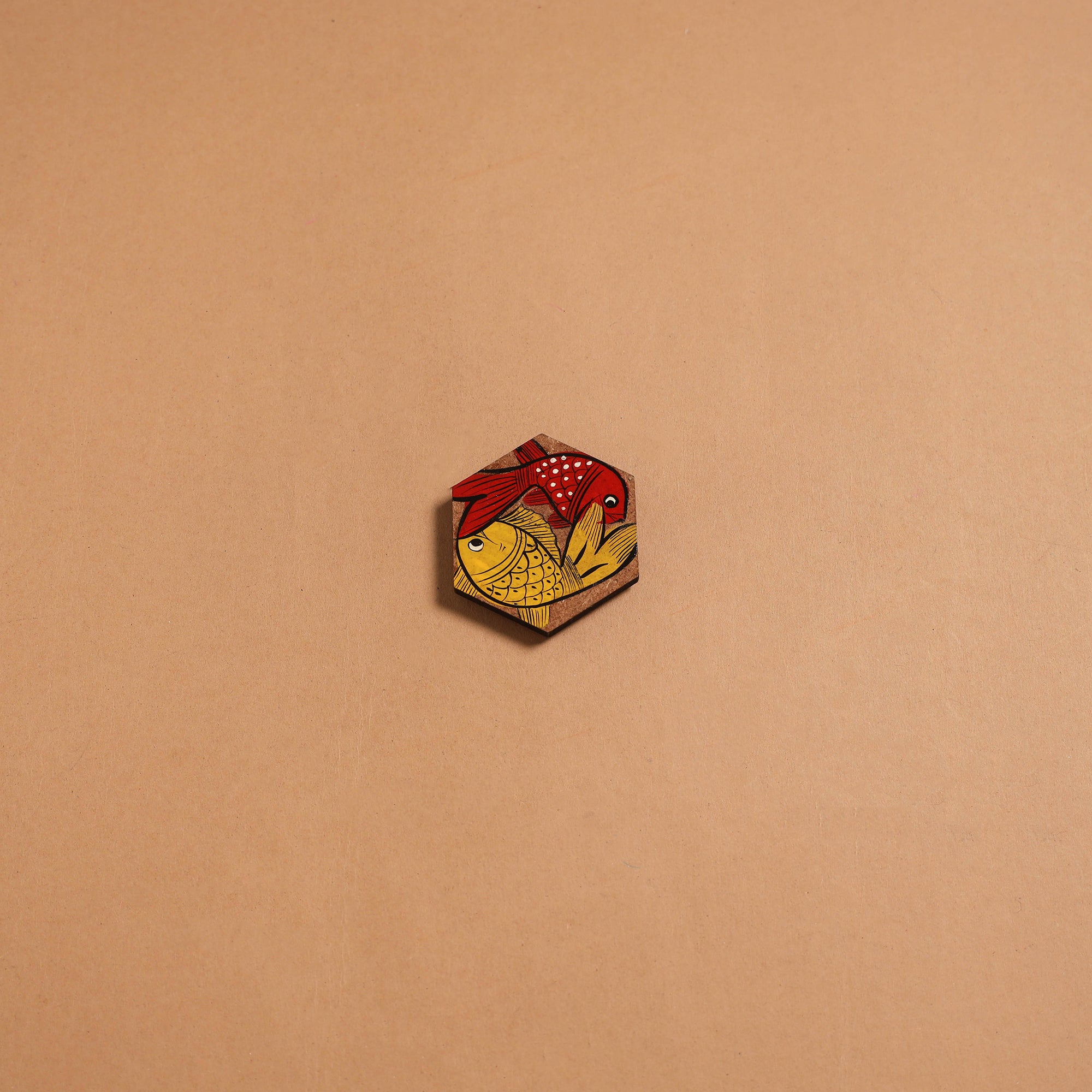 Patua handpainted wooden fridge magnet 148 - handcrafted